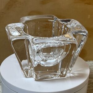 Vintage MCM Orrefors Max Cross Heavy Crystal Votive Candle Holder